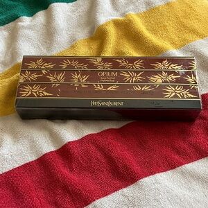 Yves Saint Laurent Opium Box Savon Perfume with Gold and Brown Design .